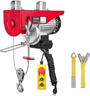 VEVOR 880lbs Electric Hoist with 14ft Wired Remote Control, 110V Electric Hoist Attic Lift 20-40 FT Lifting Height for Garage Attic Warehouse Factory