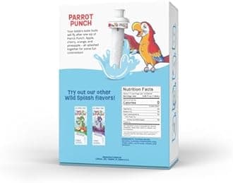 Cirkul 16oz. BPA-Free Plastic Water Bottle Starter Kit with Blue Lid, 1 Flavor Cartridge (Wild Splash Parrot Punch) Zero Calories and No Sugar