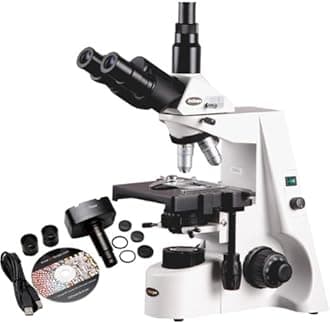 AmScope 40X-2500X Infinity Composite Microscope + 5MP Camera Win7 & Mac OS