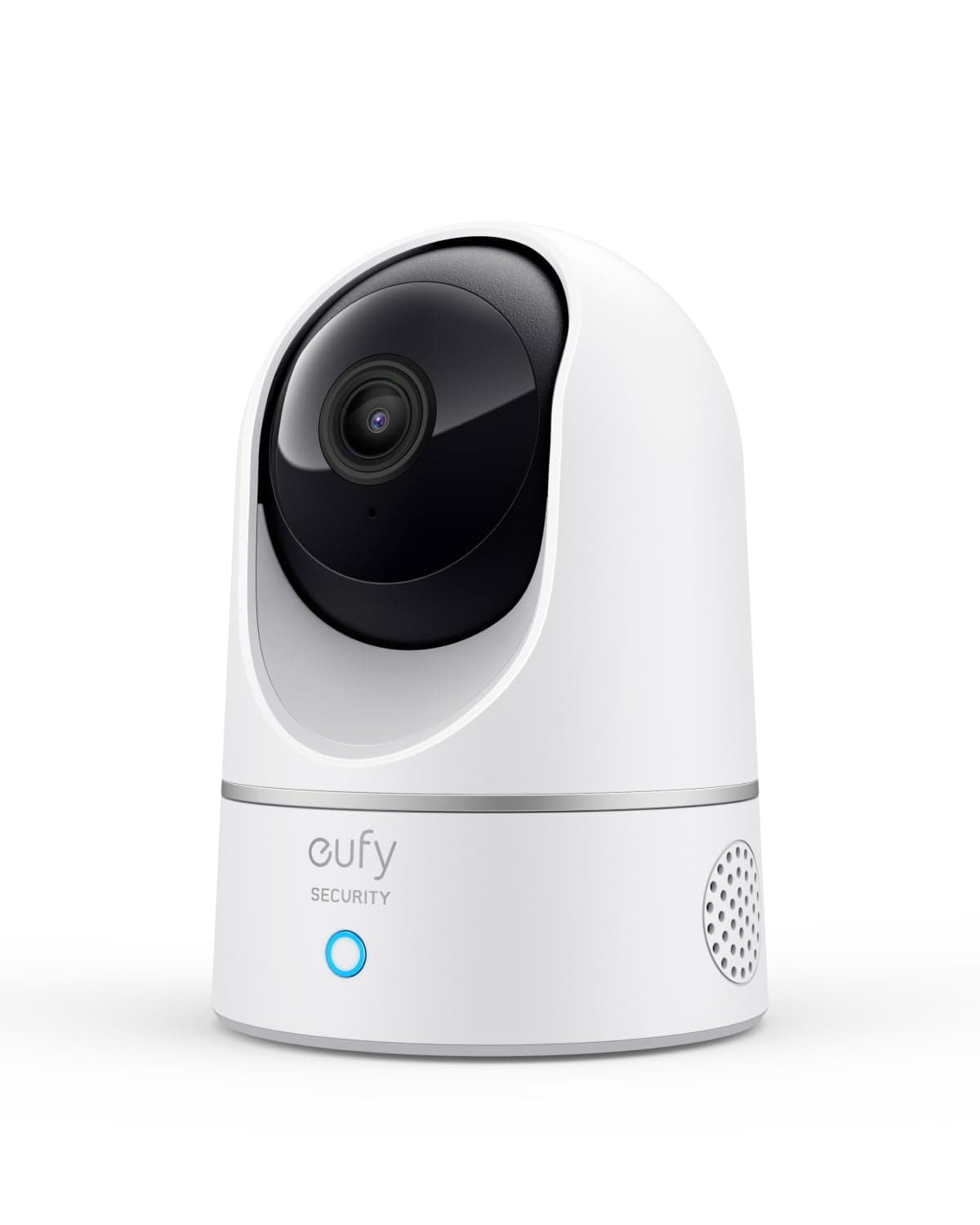 eufy Security 2K Indoor Cam Pan & Tilt, Home Security Indoor Camera, Human and Pet AI, Works with Voice Assistants, Motion Tracking, Night Vision, MicroSD Card Required, HomeBase Not Required.