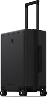 Carry on Luggage Airline Approved, Small Carry on Suitcases with Wheels, Lightweight Hardside Luminous Textured Small Luggage with Spinner Wheels, Tsa Approved, 18-Inch Carry-On,Black