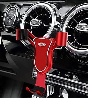 Beerte Phone Holder fit for Mercedes Benz A-Class 2019 2020, Adjustable Car Air Vent,360 ° Rotation,Car Dashboard Cell Phone Mount fit for Any inches Mobile Phone (Alloy-Red)