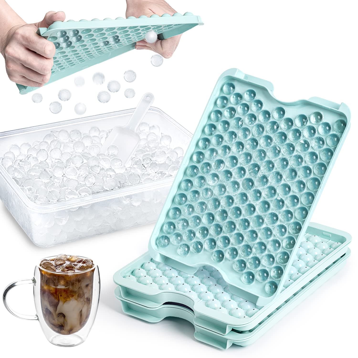 Mini Ice Cube Tray Set of 3
