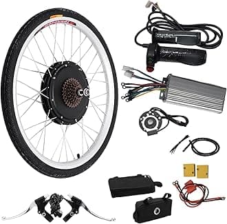 48V 1000W Electric Bicycle Conversion Kit, 26'' Rear Wheel Electric Bicycle Motor Conversion Kit, eBike Hub Motor Set, E-Bike Conversion kit with Intelligent Controller & PAS System