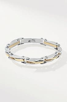 Bracelets for Men and Boys Fashion Bracelet for Men |Silver Toned Durable Stainless Steel Chain Bracelet for Men | Birthday Gift for Men and Boys Anniversary Gift for Husband