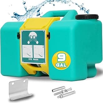 15min&9 Gallon Eye Wash Station OSHA Approved,Wall Mounted,Portable Eye Wash Units Meet OSHA Standard,Emergency Eye Wash Station Lasting for 15 Minutes,for Industrial Service Application