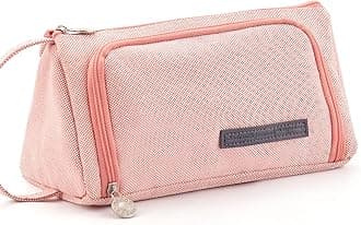 EASTHILL Medium Capacity Pencil Case Multi-Slot Pen Bag Pouch Holder for Middle High School Office College Girl Adult Simple Storage Case Pink